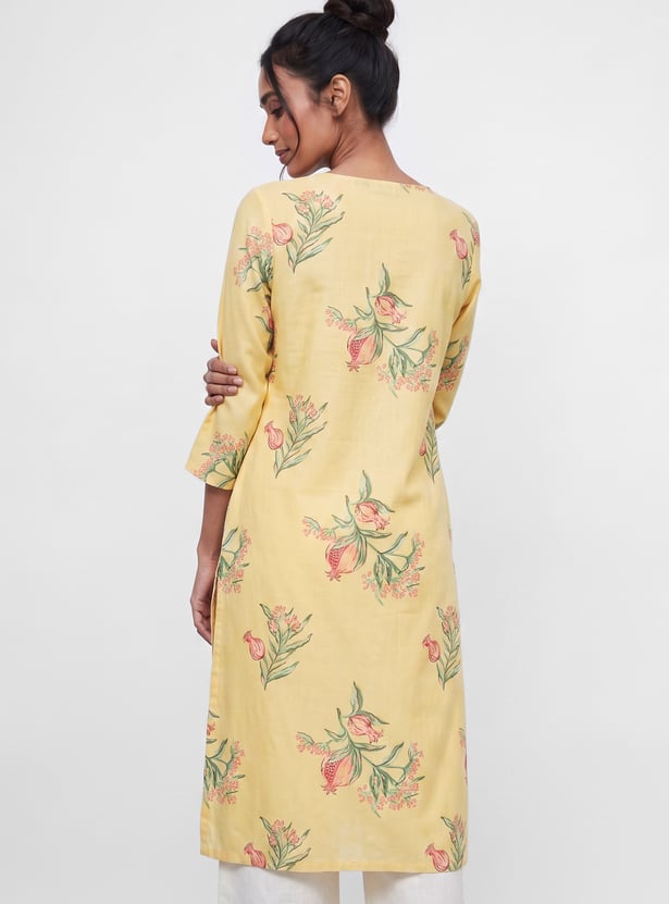MELANGE Floral Print Straight Kurta