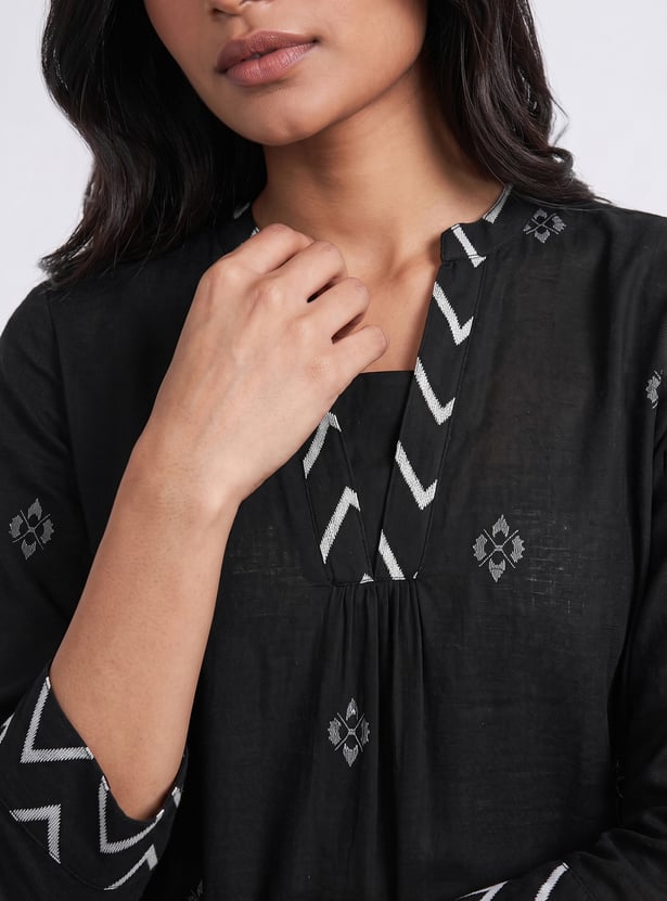 MELANGE Ethnic Motif A-Line Kurta Set