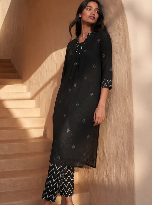 MELANGE Ethnic Motif A-Line Kurta Set