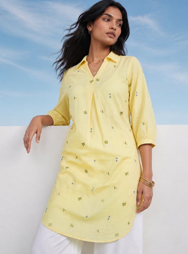MELANGE Embroidered Straight Kurta