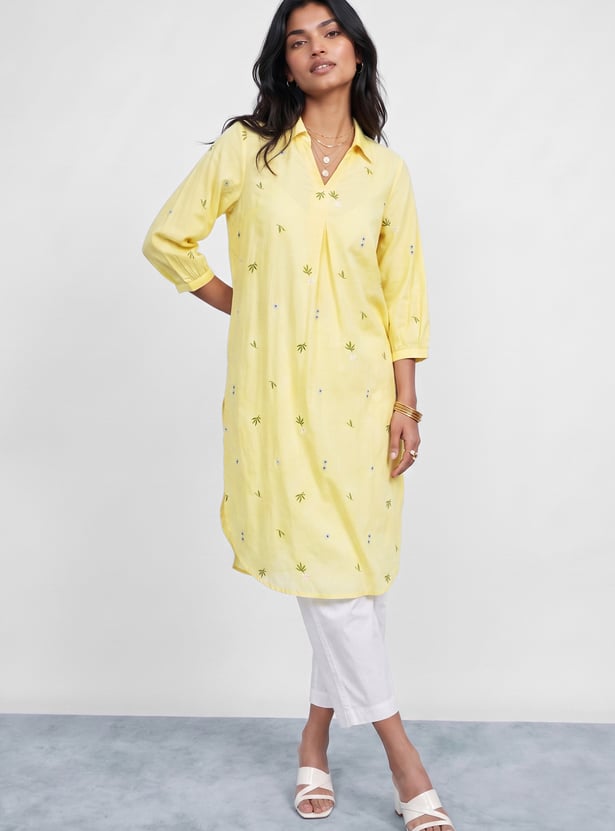 MELANGE Embroidered Straight Kurta