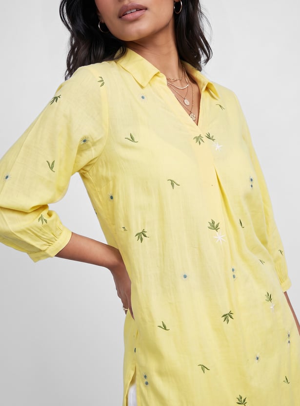 MELANGE Embroidered Straight Kurta