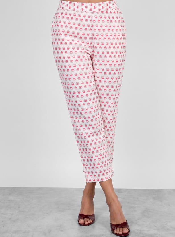 MELANGE Floral Print Straight Kurta Set