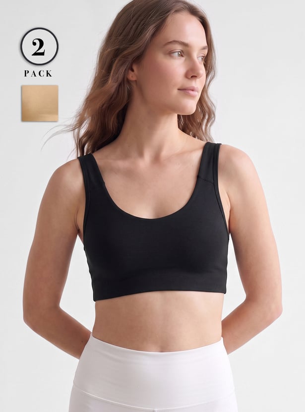 GINGER Non Padded Non Wired Seamless Beginners Bra - Pack of 2