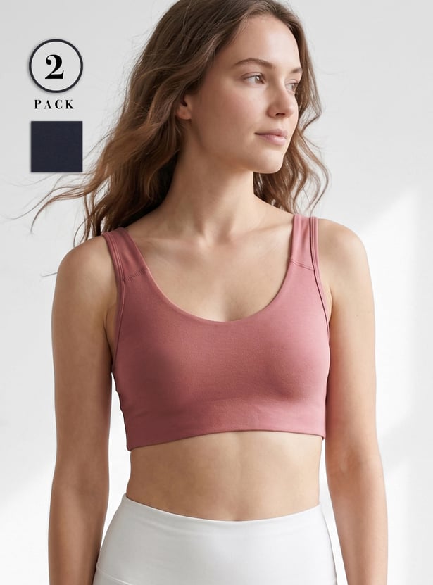 GINGER Non Padded Non Wired Seamless Beginners Bra - Pack of 2