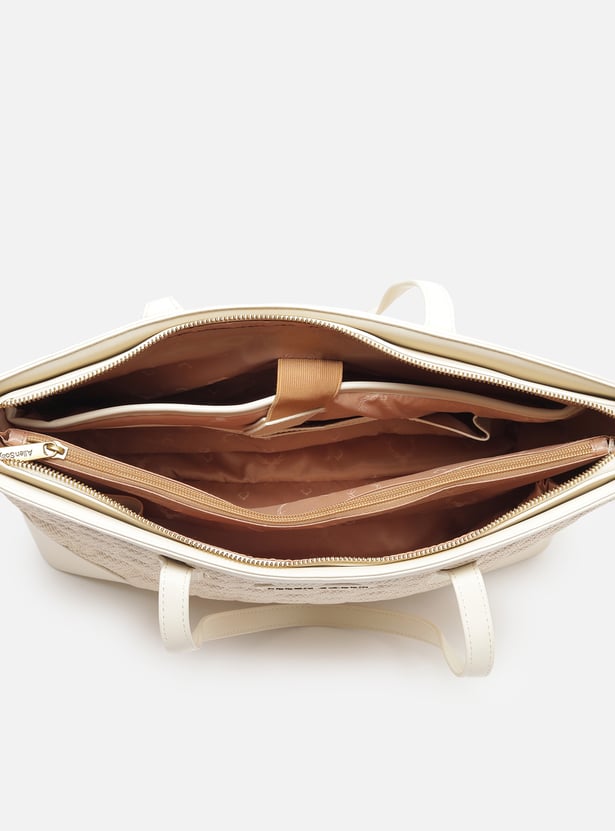 ALLEN SOLLY Embroidered Laptop Bag
