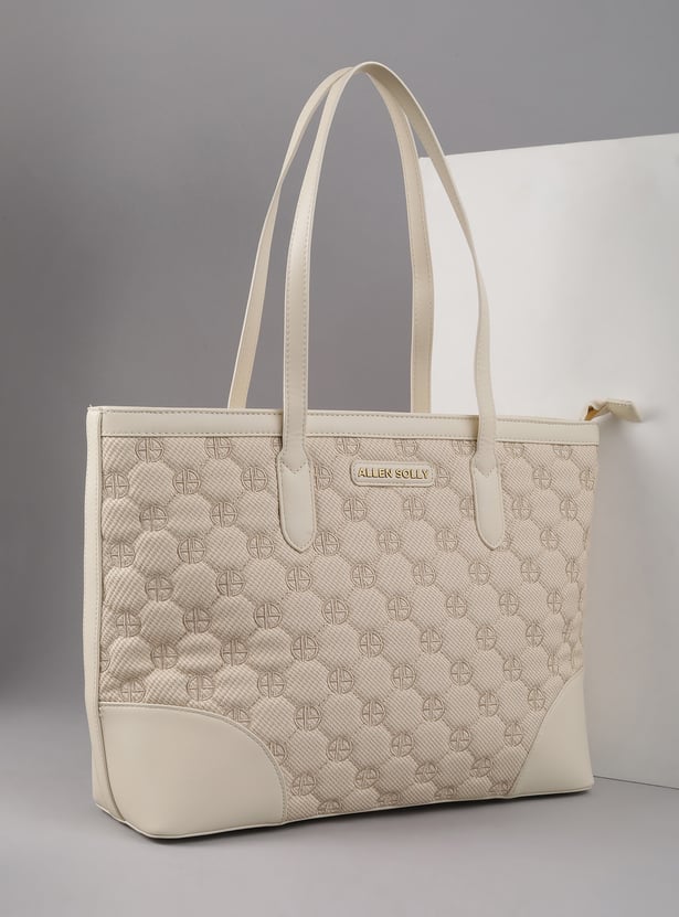 ALLEN SOLLY Embroidered Laptop Bag