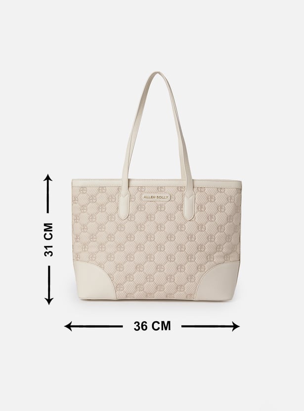 ALLEN SOLLY Embroidered Laptop Bag