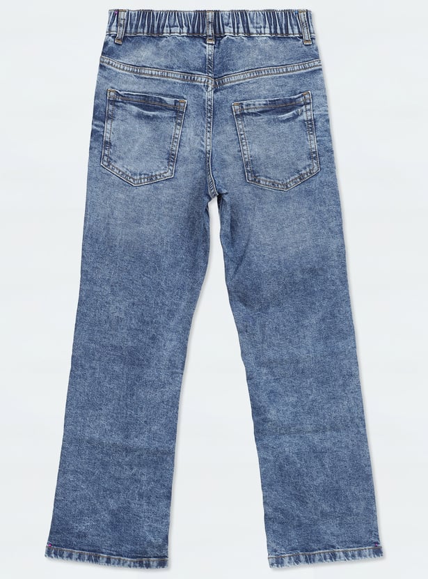 UNITED COLORS OF BENETTON Boys Medium Wash Boot Cut Jeans