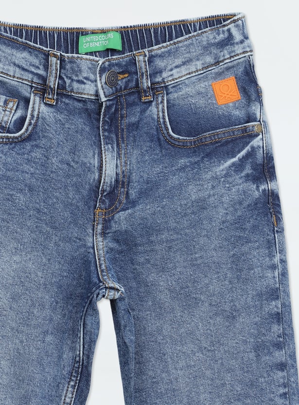 UNITED COLORS OF BENETTON Boys Medium Wash Boot Cut Jeans