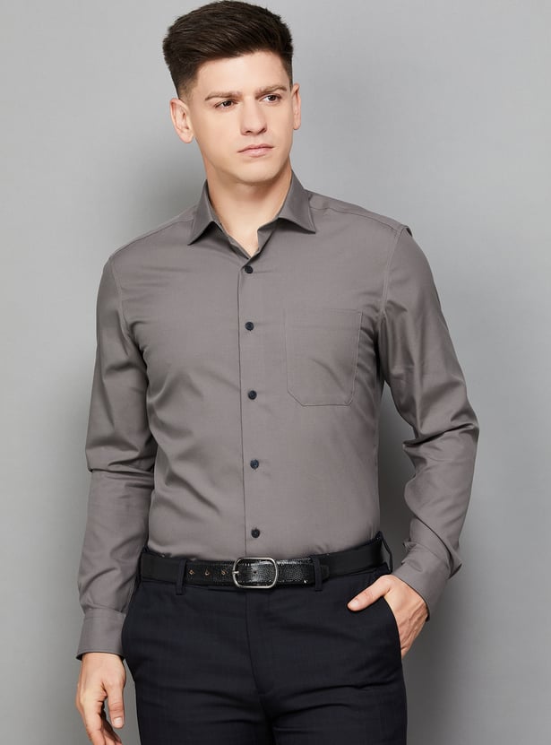 LOUIS PHILIPPE Solid Classic Fit Formal Shirt