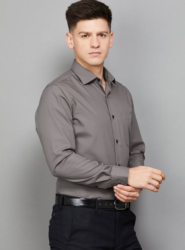 LOUIS PHILIPPE Solid Classic Fit Formal Shirt