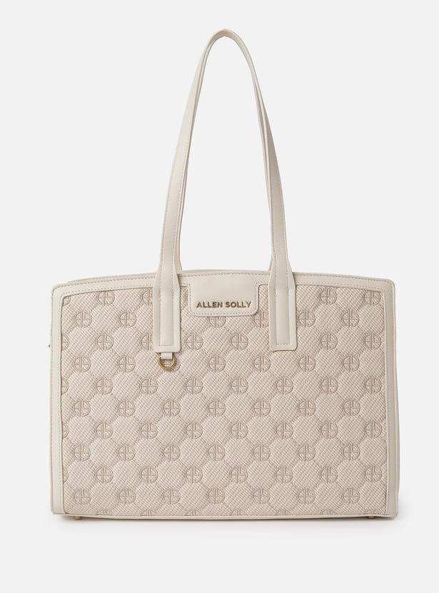 ALLEN SOLLY Embroidered Laptop Bag