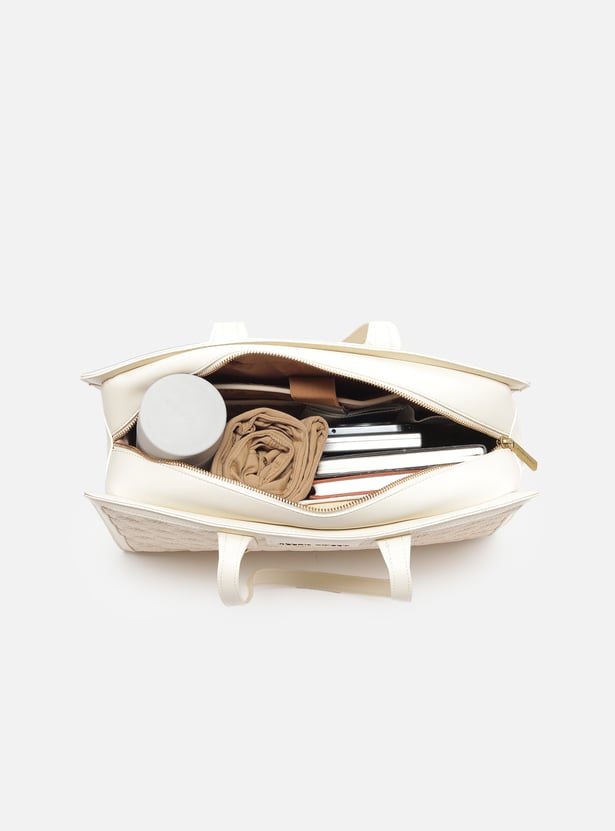 ALLEN SOLLY Embroidered Laptop Bag