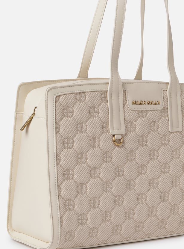 ALLEN SOLLY Embroidered Laptop Bag