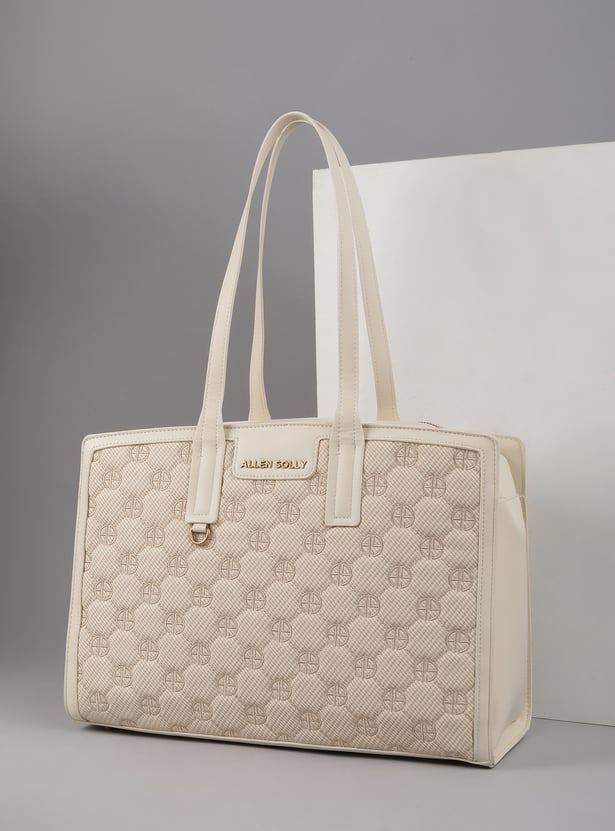 ALLEN SOLLY Embroidered Laptop Bag