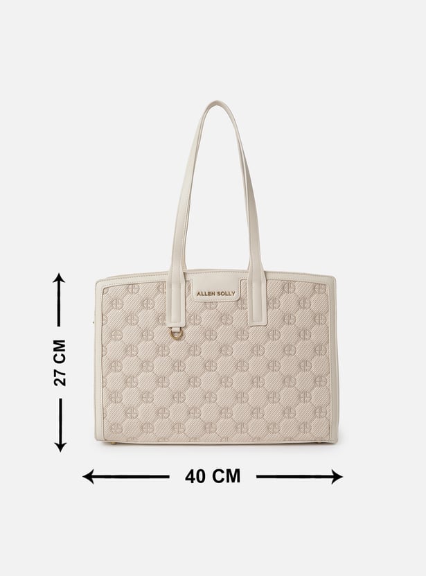 ALLEN SOLLY Embroidered Laptop Bag