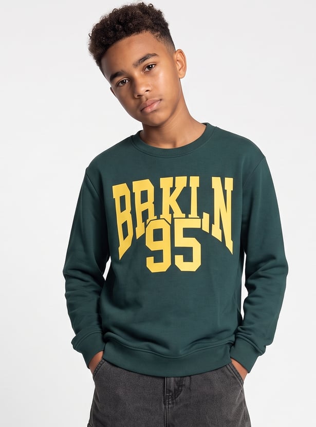 FAME FOREVER Boys Typographic Print Sweatshirt