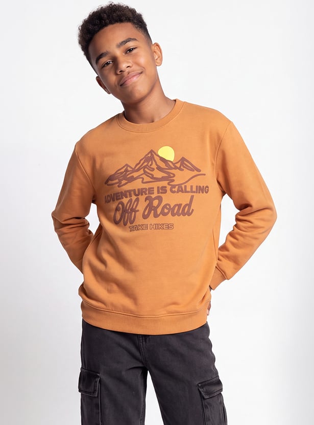 FAME FOREVER Boys Graphic Print Sweatshirt
