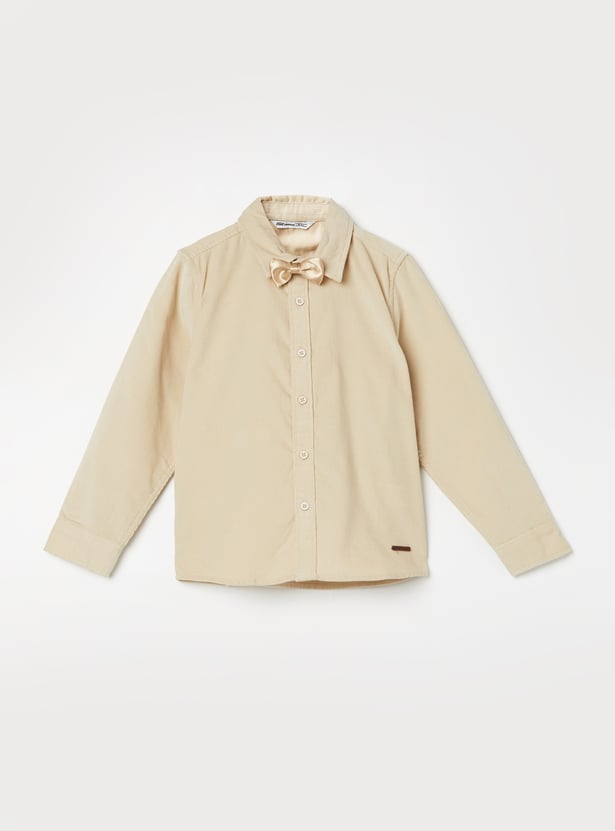 FAME FOREVER Boys Corduroy Shirt with Bow