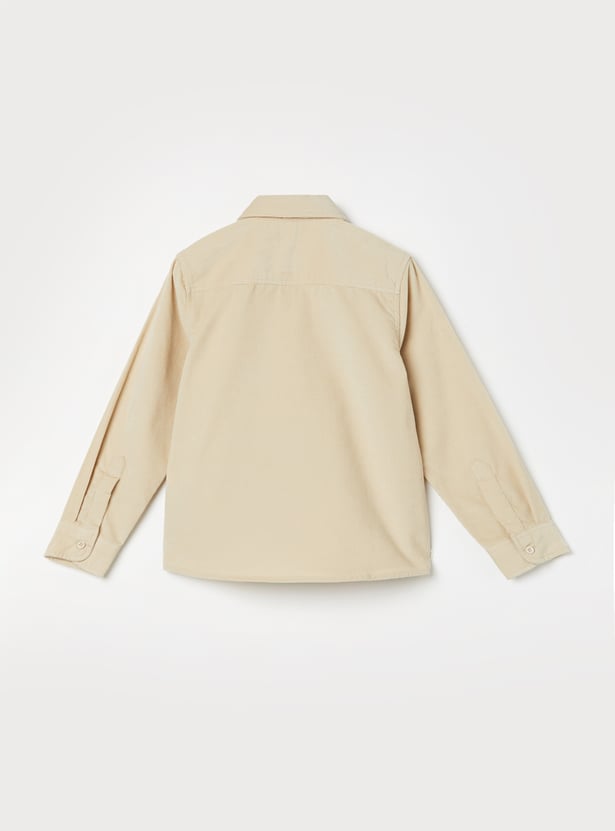 FAME FOREVER Boys Corduroy Shirt with Bow
