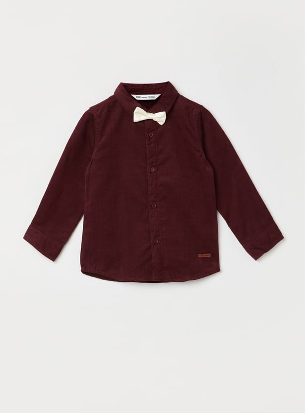 FAME FOREVER Boys Solid Shirt with Bow