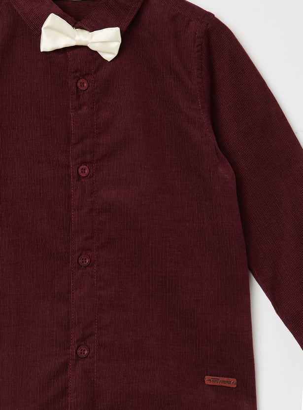 FAME FOREVER Boys Solid Shirt with Bow
