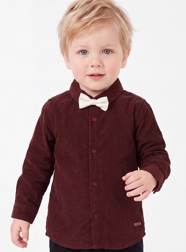 FAME FOREVER Boys Solid Shirt with Bow