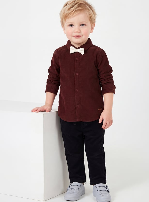 FAME FOREVER Boys Solid Shirt with Bow