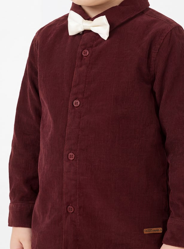 FAME FOREVER Boys Solid Shirt with Bow