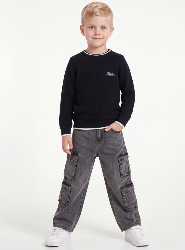 FAME FOREVER Boys Solid Sweater