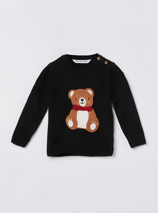 FAME FOREVER Boys Embroidered Sweater