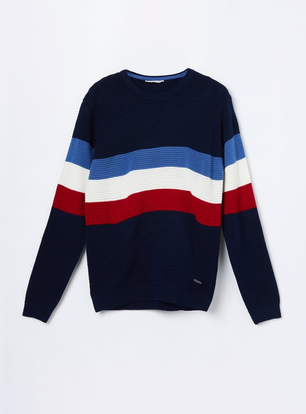 FAME FOREVER Boys Striped Sweater