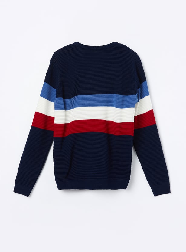 FAME FOREVER Boys Striped Sweater