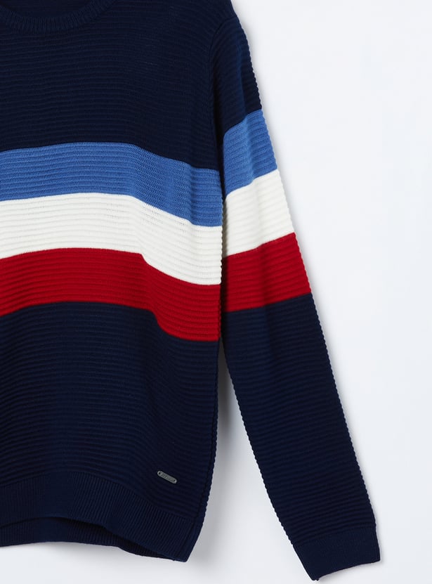 FAME FOREVER Boys Striped Sweater