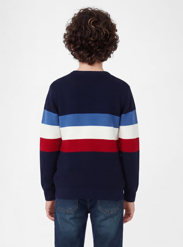 FAME FOREVER Boys Striped Sweater