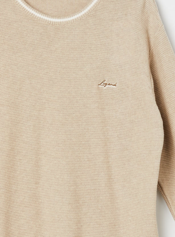 FAME FOREVER Boys Textured Pullover Sweater
