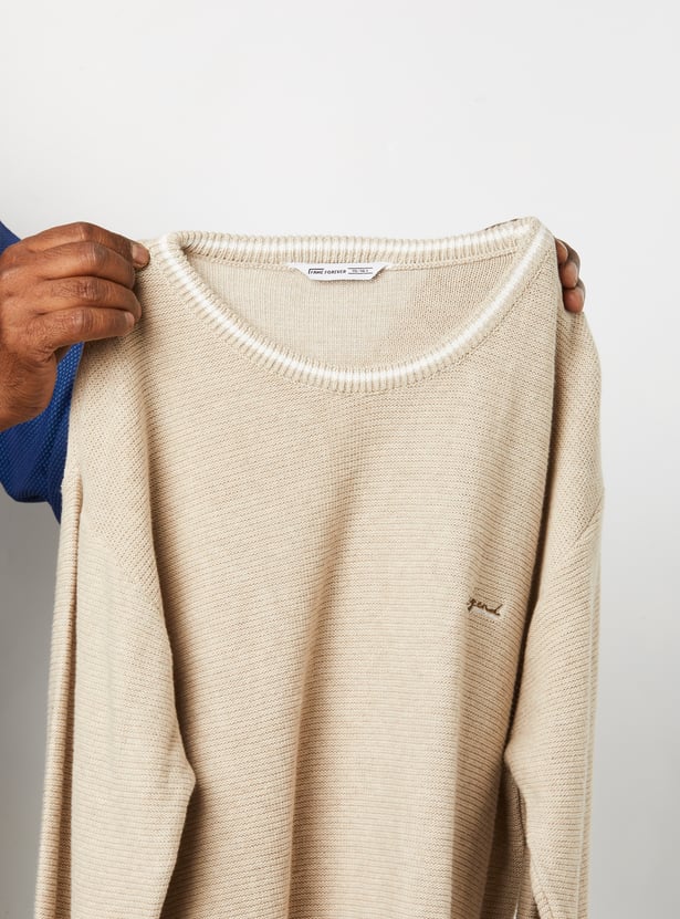 FAME FOREVER Boys Textured Pullover Sweater