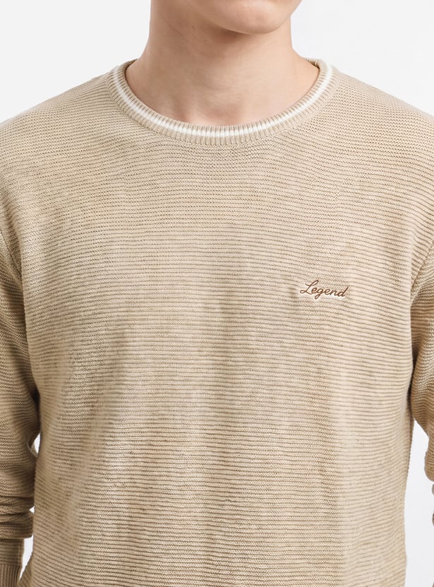 FAME FOREVER Boys Textured Pullover Sweater