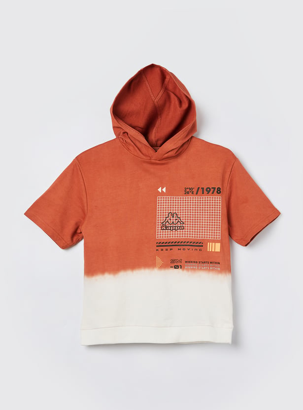 KAPPA Boys Graphic Print Hooded T-shirt