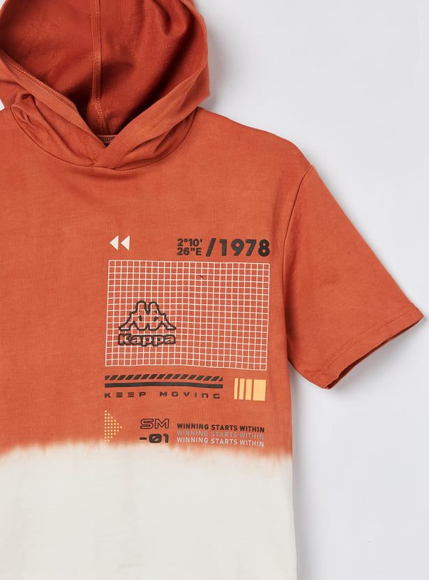 KAPPA Boys Graphic Print Hooded T-shirt