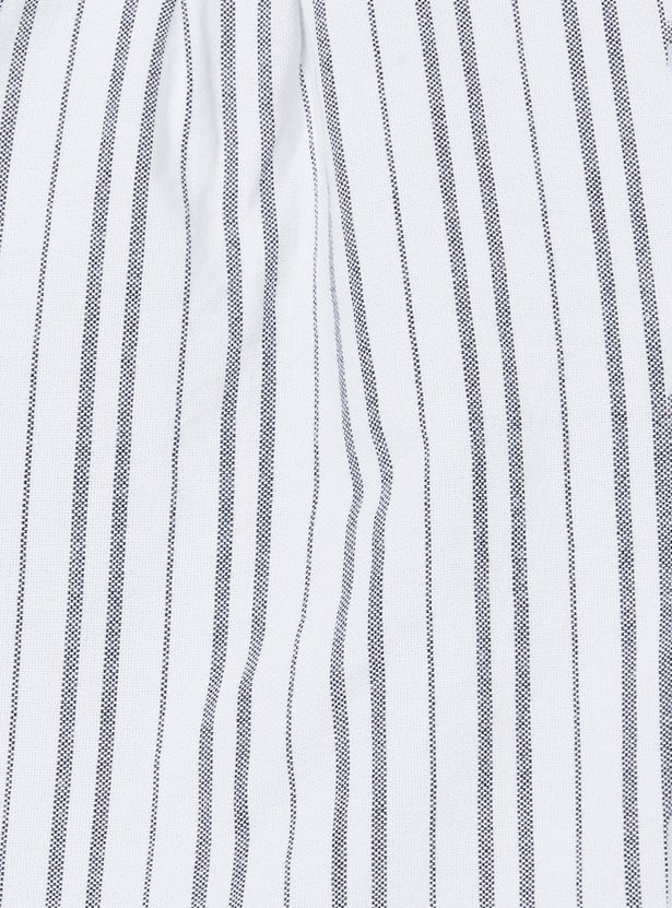 FAME FOREVER Boys Striped Hooded Shirt