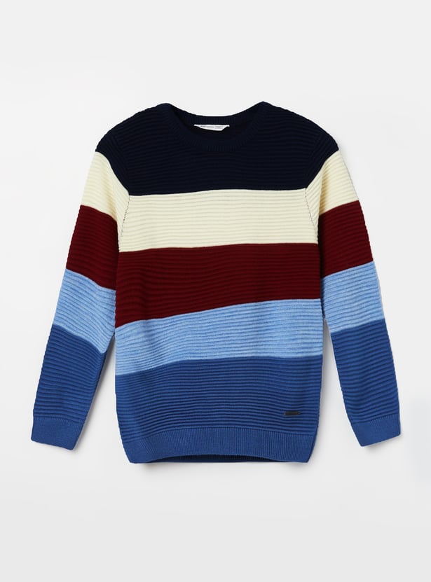 FAME FOREVER Boys Striped Sweater