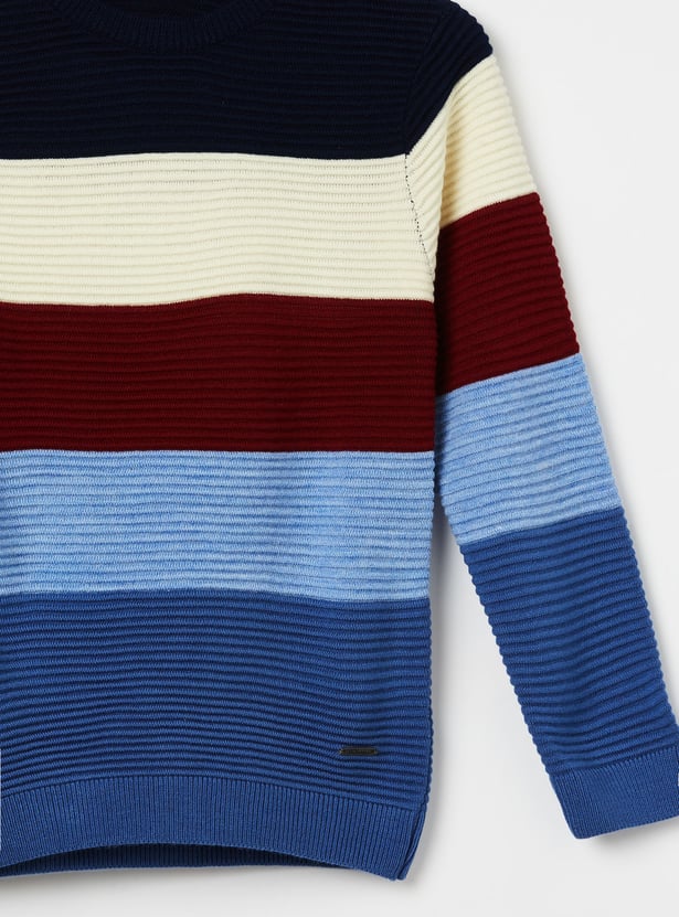 FAME FOREVER Boys Striped Sweater