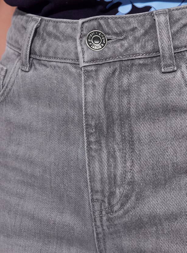 GINGER Distressed High-Rise Jeans