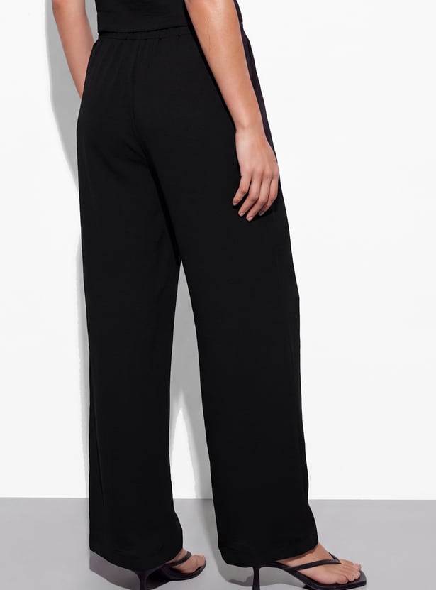 GINGER Solid Pleated Trousers