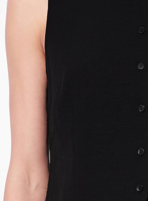 GINGER Solid Vest-Style Top