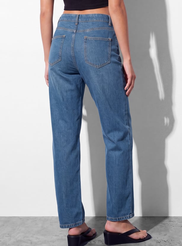 GINGER Solid High Rise Jeans
