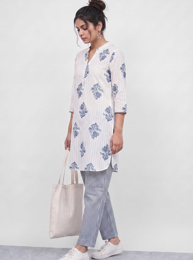 MELANGE Floral Print Kurta Set
