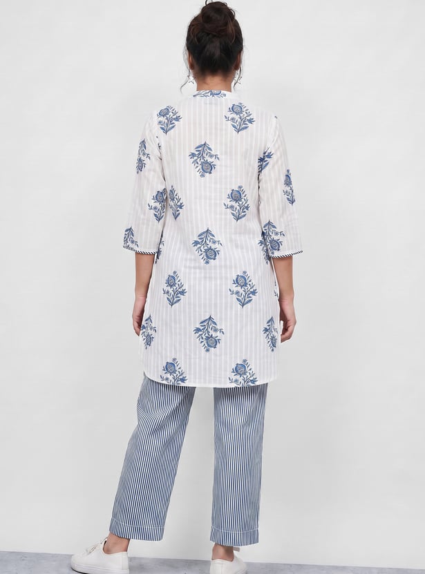 MELANGE Floral Print Kurta Set
